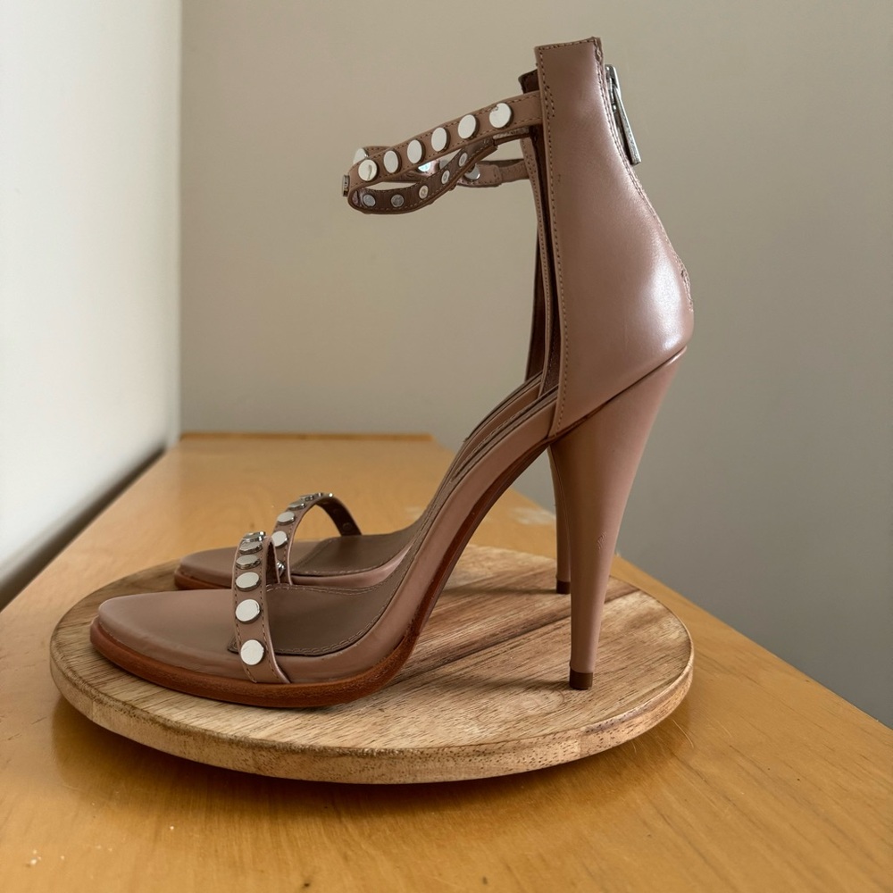 BCBGMaxazria Nude Leather Marie Sandals- NEW- size 7.5